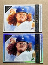 Dustin May Rookie 2020 Topps Gallery Base & Rainbow Foil Baseball Cards. Dodgers