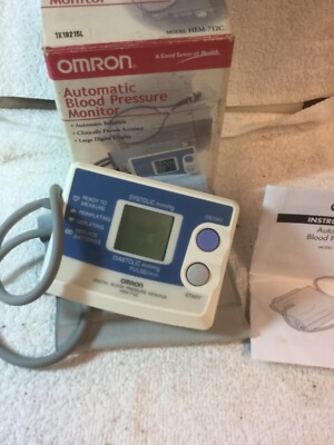 Omron Automatic Blood Pressure Monitor. Model HEM-712C. Used.