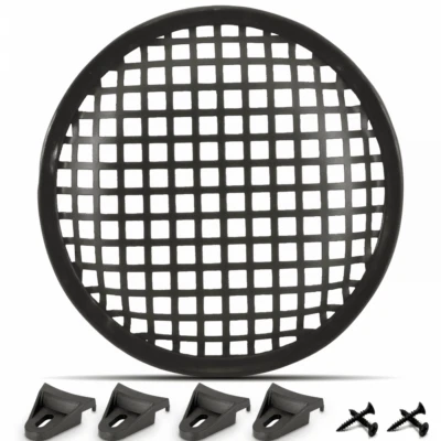 EAGLE & ALTAI Speaker Gill 8 Inch Black Metal Mesh Grille inc Clamps and Screws