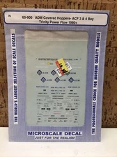 Microscale Decal N Scale 60-900: ADM Covered Hoppers- ACF TRINITY Power Flow
