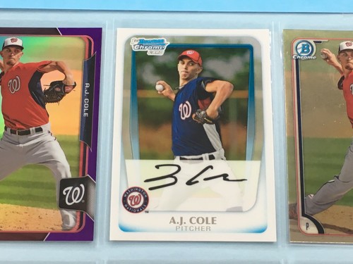 2010~2015 A.J. COLE Rookie-Prospect Lot x 22 RC Bowman Chrome 1st Refractor /250 - Picture 4 of 10