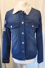 Kendall And Kylie Denim Sherpa Jacket Size S