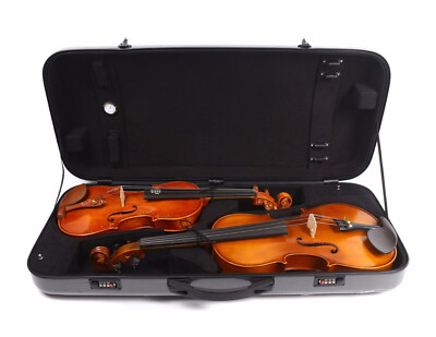 Double Violin Case Viola Case 4/4 15-17inch Viola Carbon Fiber Case for Violin