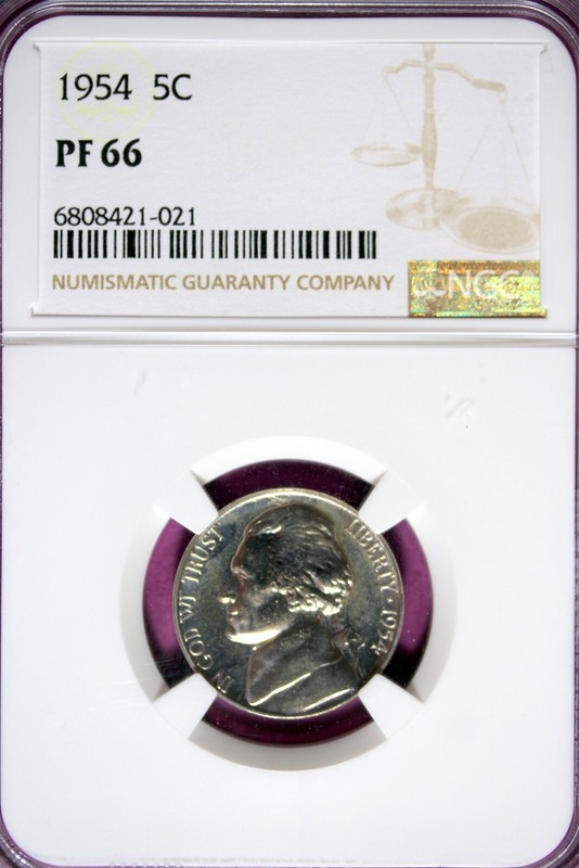 1954 - NGC PF66 JEFFERSON NICKEL!!  #B45490