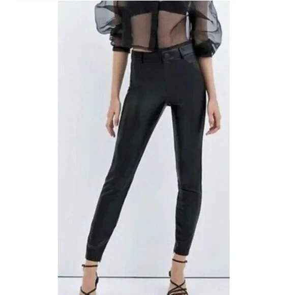 zara skinny leather pants