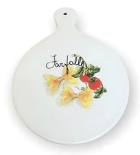 Effetti d’Arte Farfalle Pasta Trivet Handmade in ITALY Ceramic 10”x8” EUC