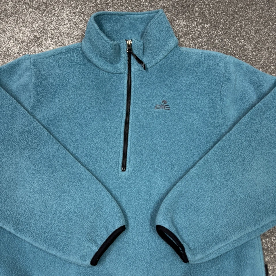 EMS Jacket Women Small Fleece Blue 1/4 Zip Hike Eastern Mountain Sports Vintage - Image 3 of 4
