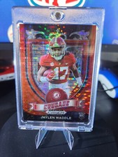 2021 Panini Prizm Draft Picks - Crusade Ruby Wave Prizm #169 Jaylen Waddle (RC)