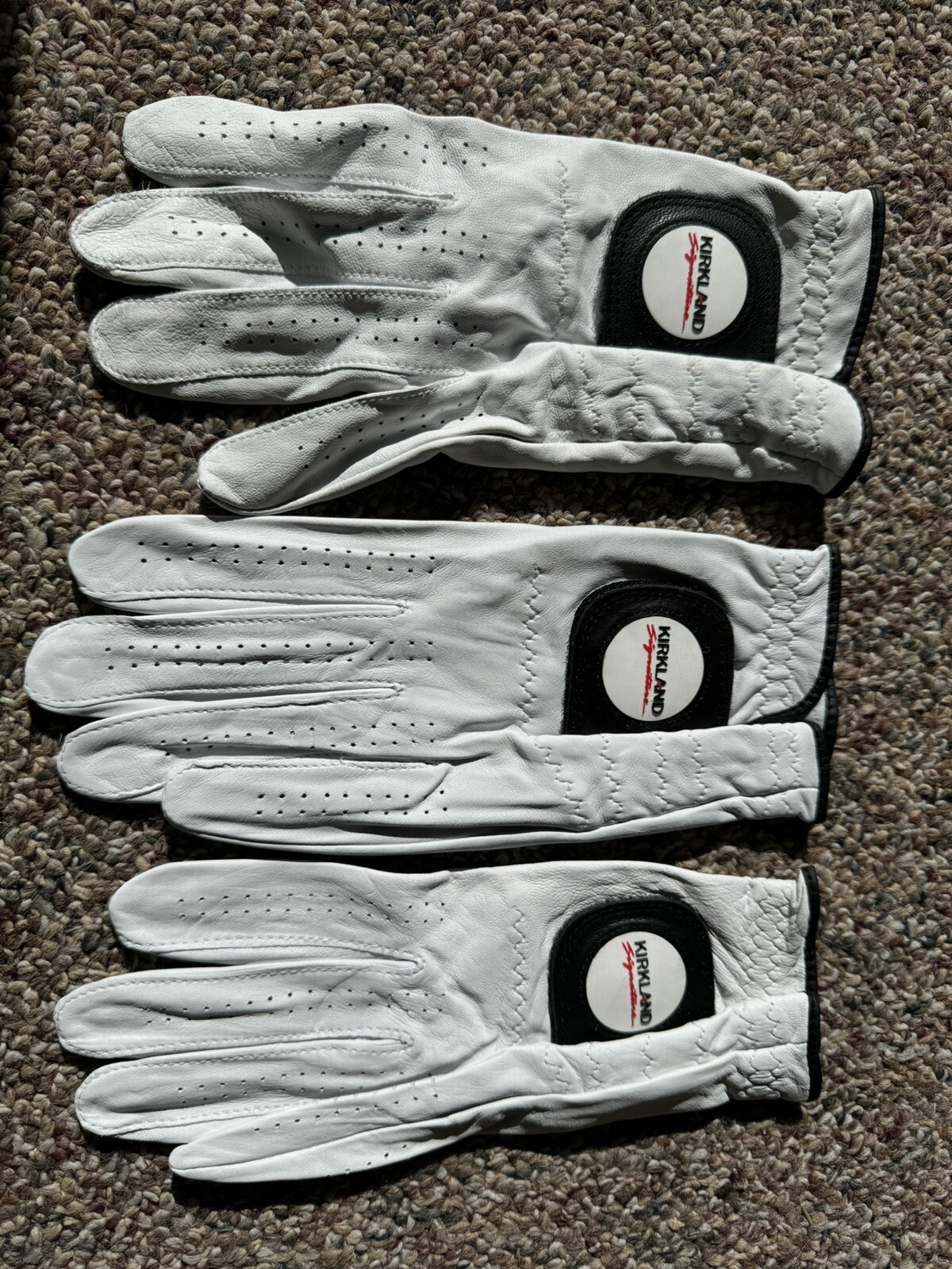 Kirkland golf gloves Left Hand SIZE LARGE (3) Pack eBay