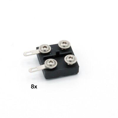 8x Isolier-Schienenverbinder 19 mm für Gleise Spur-G Garteneisenbahn Anlagenbau