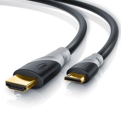 CSL Premium 10,0m mini HDMI zu HDMI Kabel Ultra HD 4k  FULL HD HDMI 2.0