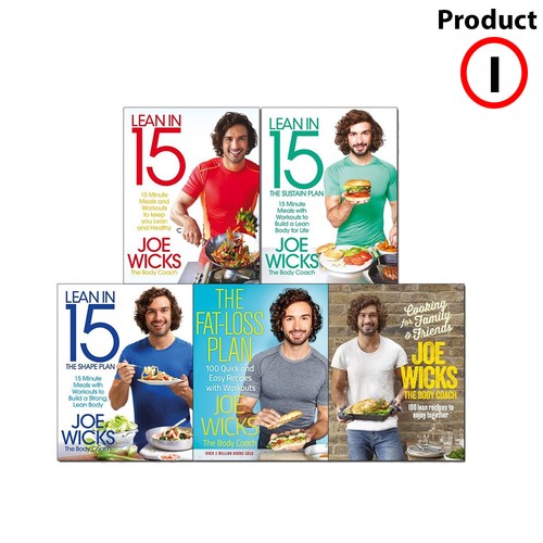 Joe Wicks books collection Lean in 15 Cooking for Family, Friends Fat