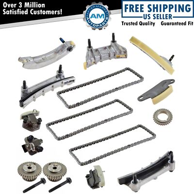Timing Chain Set Tensioner Idler Guide Rail Kit For Chevrolet Buick Cadillac3.6L