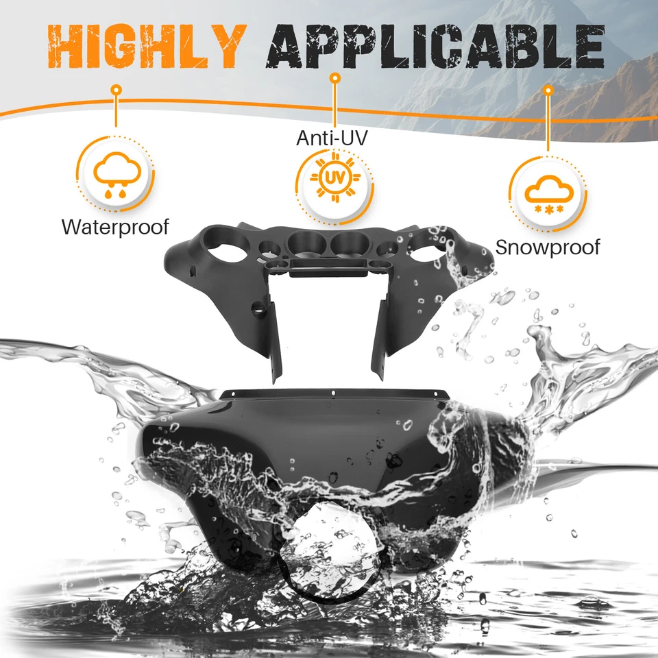 Front Batwing Inner Outer Fairing For Harley Touring Electra Street Glide 96-13 - Image 3 of 4