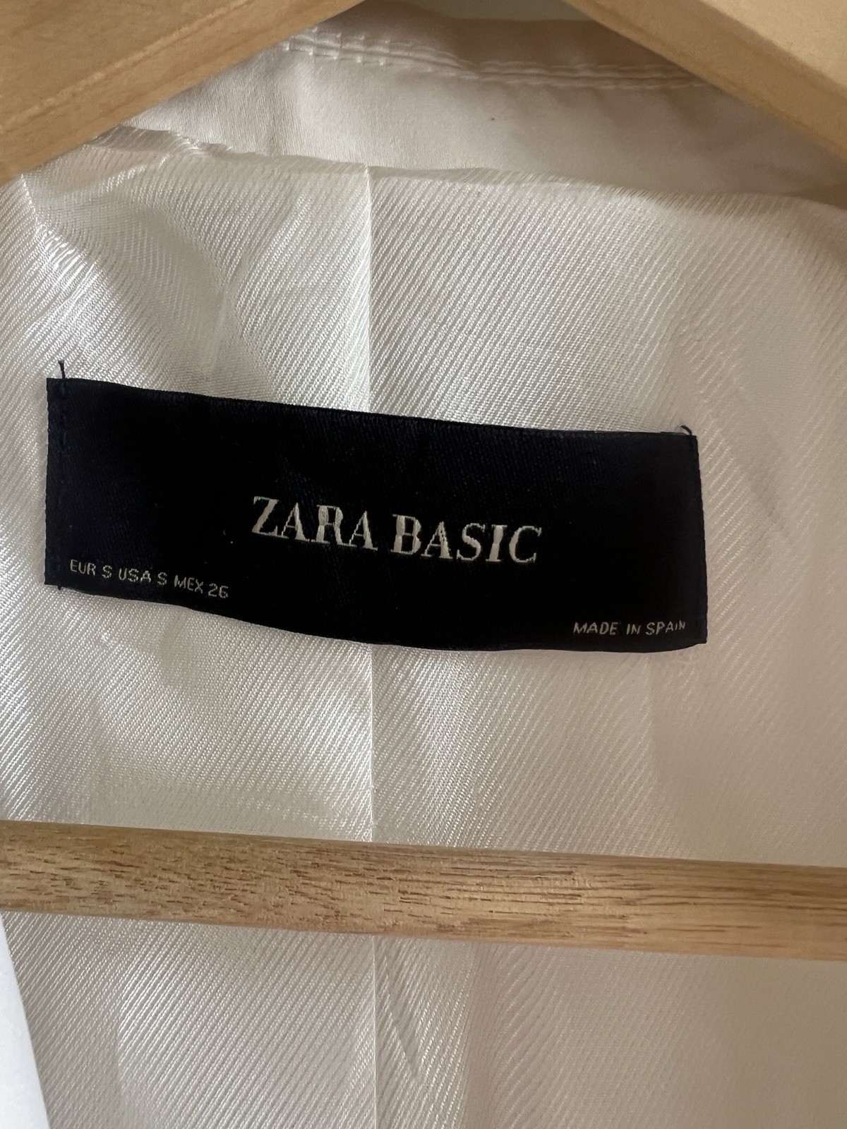 Zara Basic White Single Button Blazer Jacket Care… - image 2