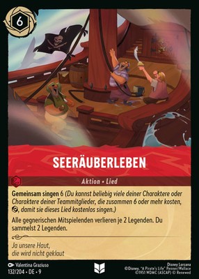Lorcana Seeräuberleben 9FAB-132 Uncommon Deutsch Neu