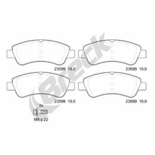 Satz Bremsbeläge Bremsklötze vorne für Peugeot 206 2A/C CC 2D SW 2E/K | 24545