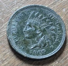 1865 Indian Head cent xf condition
