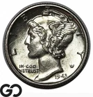 1943-D Mercury Dime, Flashy Near Gem BU++ Full Bands