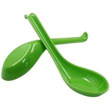 2 PCS Asian Soup Spoons Chinese Japanese Miso Ramen Wonton Pho Rice Green