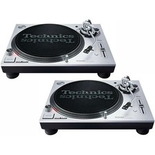 TECHNICS SL1200 MK7 coppia giradischi professionali per DJ SILVER grigio NUOVI