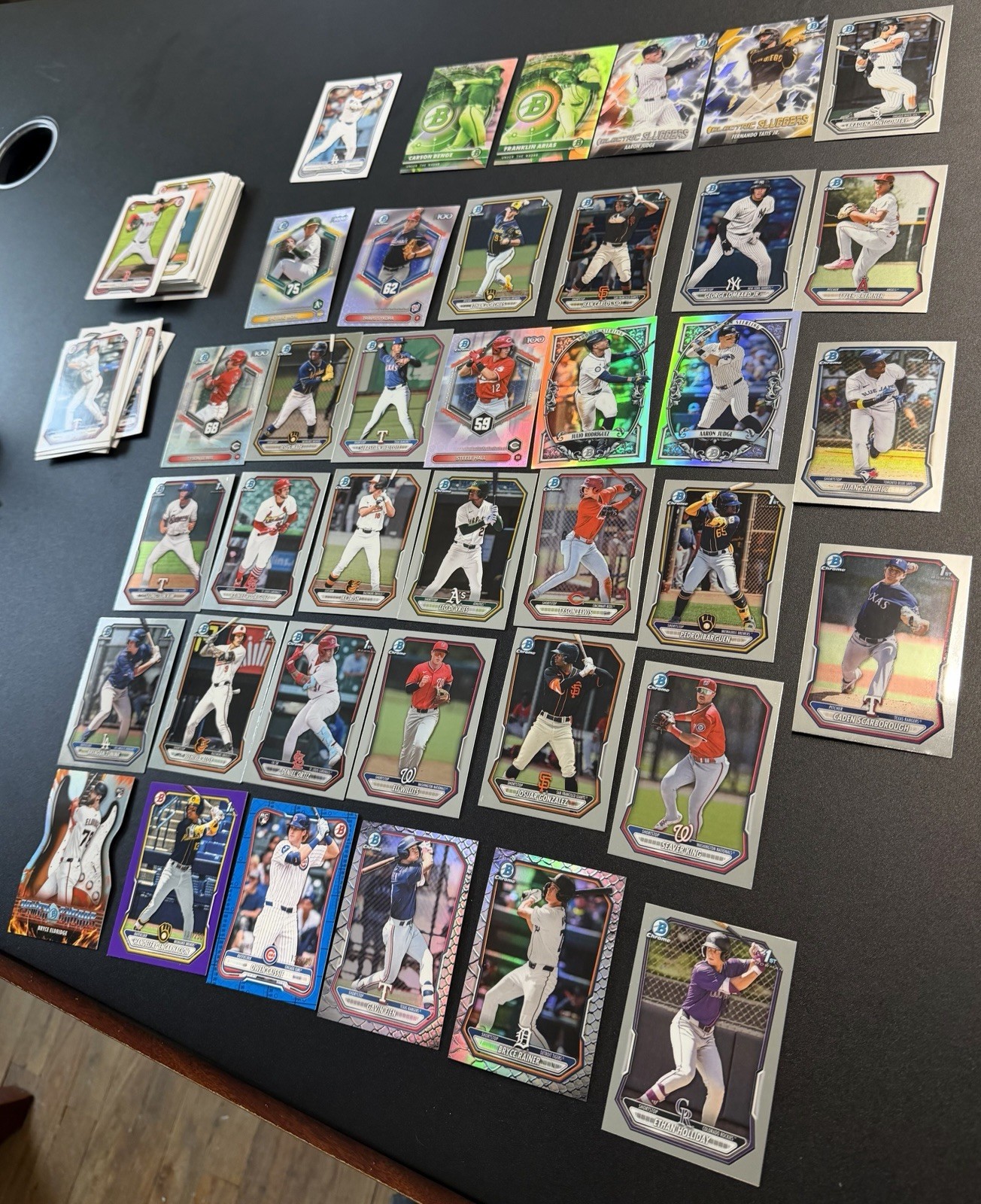 2026 1st Bowman Baseball Lot 120 Card Bulk, 38 Chrome / Numbered / Die Cut view 2