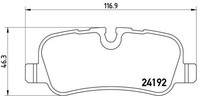 Bremsbelagsatz, Scheibenbremse P 44 013 Brembo FüR Land Rover