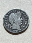 1911-D Barber Dime Actual coin