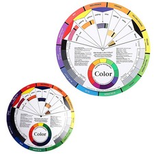 2 St&uuml;ck Creative Color Wheel Kunst Make-up Nagel farbig lernen Rotationsrad f&uuml;r