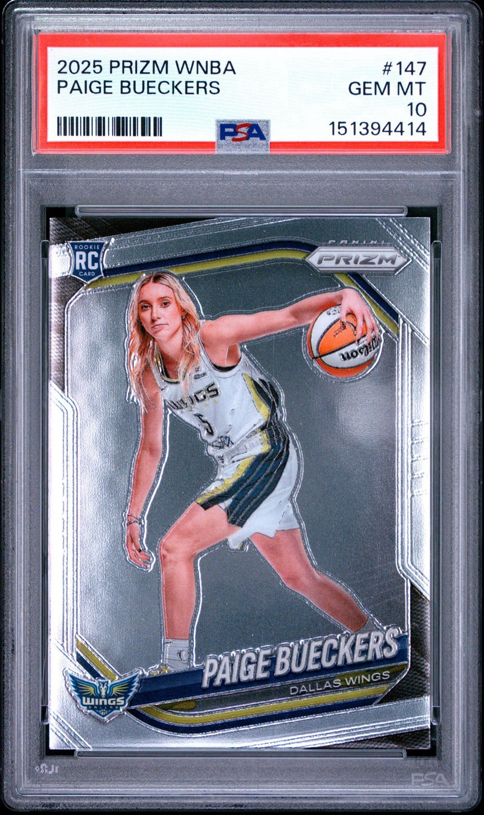 2025 Panini Prizm WNBA - Rookie Variation Paige Bueckers #147 (RC) PSA 10