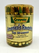 Vintage CRAYOLA America's Favorite Top 50 Crayons Special Edition 2001 Screw Top