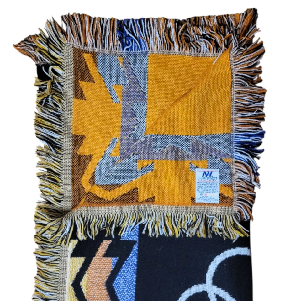 Manta con flecos tapiz de los Juegos Olímpicos de Invierno 2002 de colección en Salt Lake City Foto 2 de 3