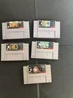 Super Nintendo SNES Vintage Video Game Lot 5 Games Super Mario World 2