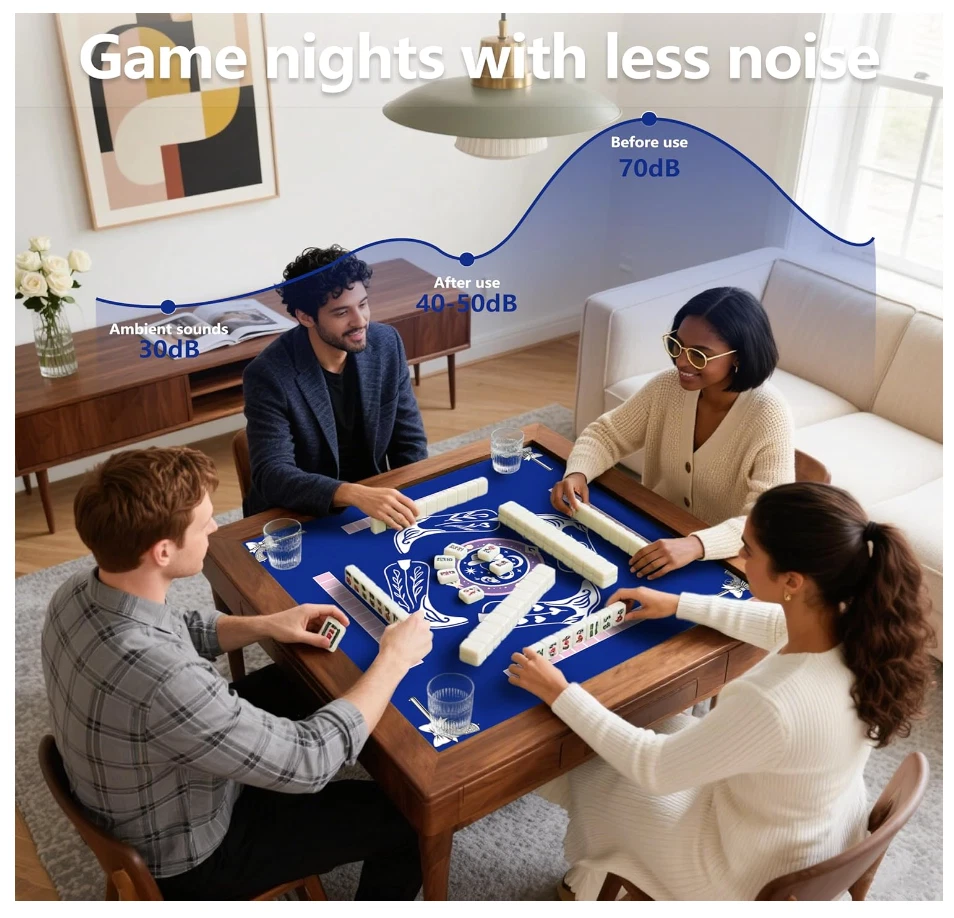 MAHJONG Mat BLUE WESTERN