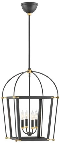 Hinkley Selby 16 1/4" Wide Black 4-Light Open Frame Pendant - Picture 2 of 7