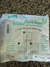 Fasoar Cloth Diapers Prefold Covers 6 Pack - 6 ply 100% Cotton Washable Reusable
