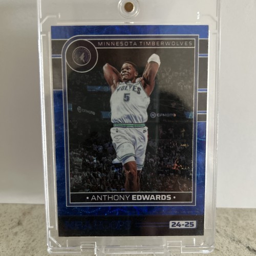 2024-25 Panini NBA HOOPS Anthony Edwards #181 Premium Blue Scope Prizm /99