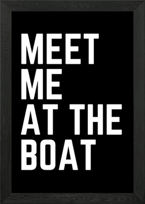 Meet Me at the Boat Framed Wall Art Poster Canvas Print Picture
