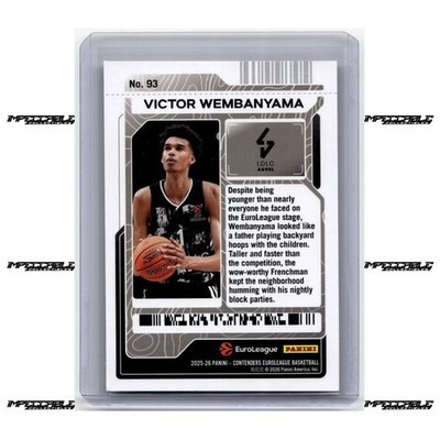 2025-26 Panini Contenders EuroLeague - Red #93 Victor Wembanyama