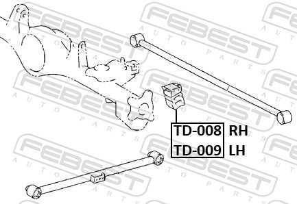 4x ✅Fits FEBEST TD-009 REAR SHOCK ABSORBER REBOUND TOYOTA LAND CRUIS ⭐UK Seller⭐