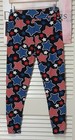 Women's leggings red , white , and blue stars pattern Plus Size 14-22 Wideband — photo 2