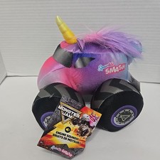 2025 Monster Jam Sparkle Smash Plush Monster Truck w/ Engine Sound Effects NWT