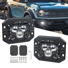 2x Led Work Light High Low Beam Fog Lamp For Ford Bronco Jeep Trucks Atv Utv Suv 2x Led Work Light High Low Beam Fog Lamp For Ford Bronco Jeep Trucks Atv Utv Suv