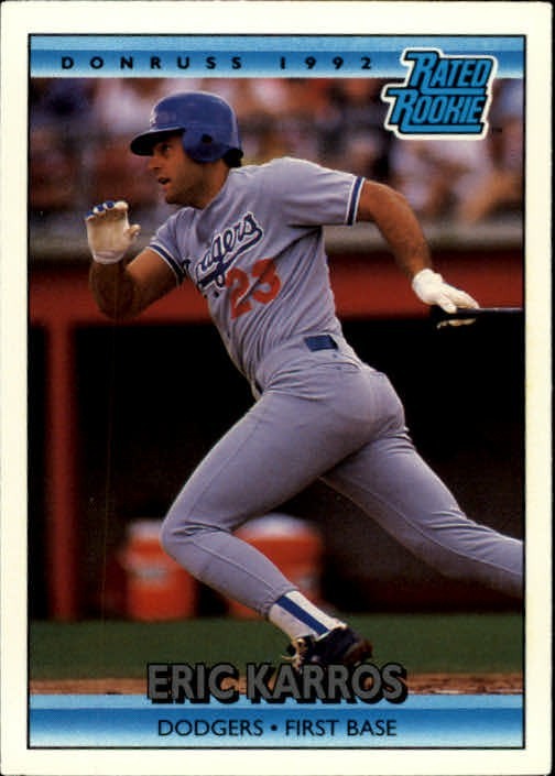 Eric Karros #16 Baseball Cards 1992 Donruss trading card — raw and PSA graded price guide