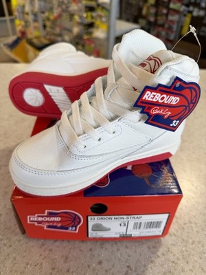 REBOUND BY PATRICK EWING BASKETBALL SHOES ORION SIZE 13 NON STRAP WHITE RED BOYS