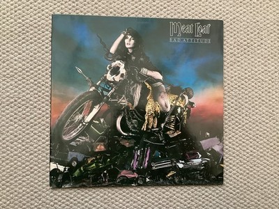 MEAT LOAF  Bad Attitude  Vinyl LP with lyric inner AND Merch Insert nice example
