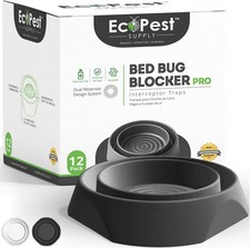 Bed Bug Interceptors – 12 Pack | Bed Bug Blocker (Pro) Interceptor Traps Black