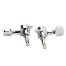 Small Square Fully Enclosed Locking Tuners 3L 3R Metal String Tuning Pegs Guitar