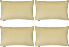 4-Pack 12x20 Khaki 100 Cotton Lumbar Throw Pillow Covers Case Soft Decorative