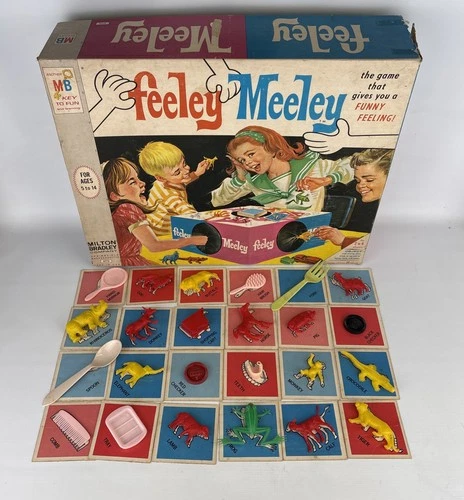 100% Complete VTG 1967 Feeley Meeley Board Game Milton Bradley #4770 w/ Box